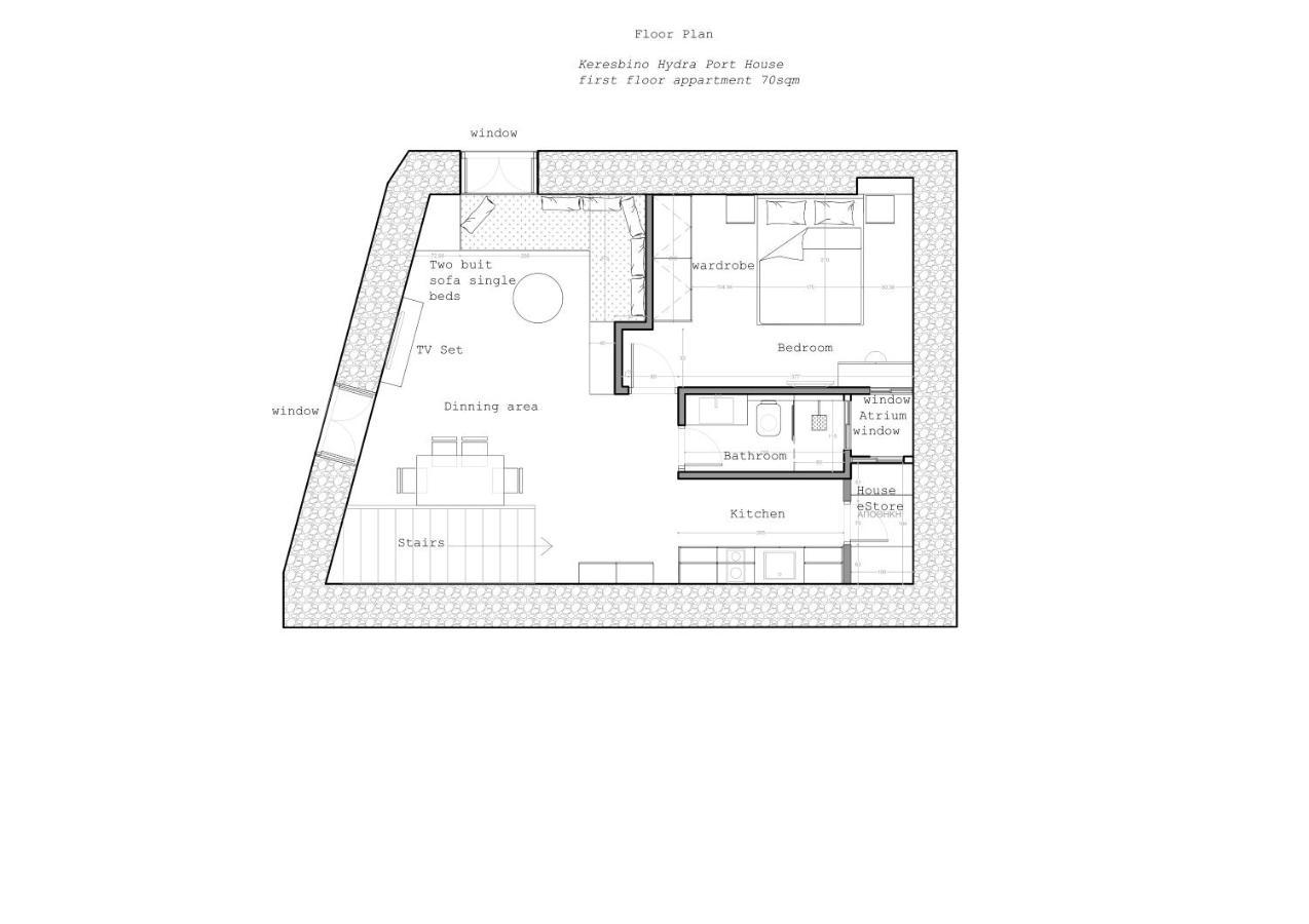 Keresbino Hydra Port House Apartment Luaran gambar